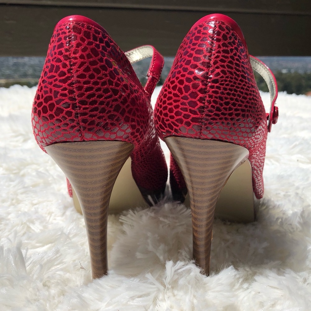 Style & Co Red Maryjane Heels - Picture 4 of 6